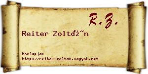 Reiter Zoltán névjegykártya
