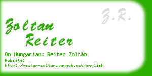 zoltan reiter business card